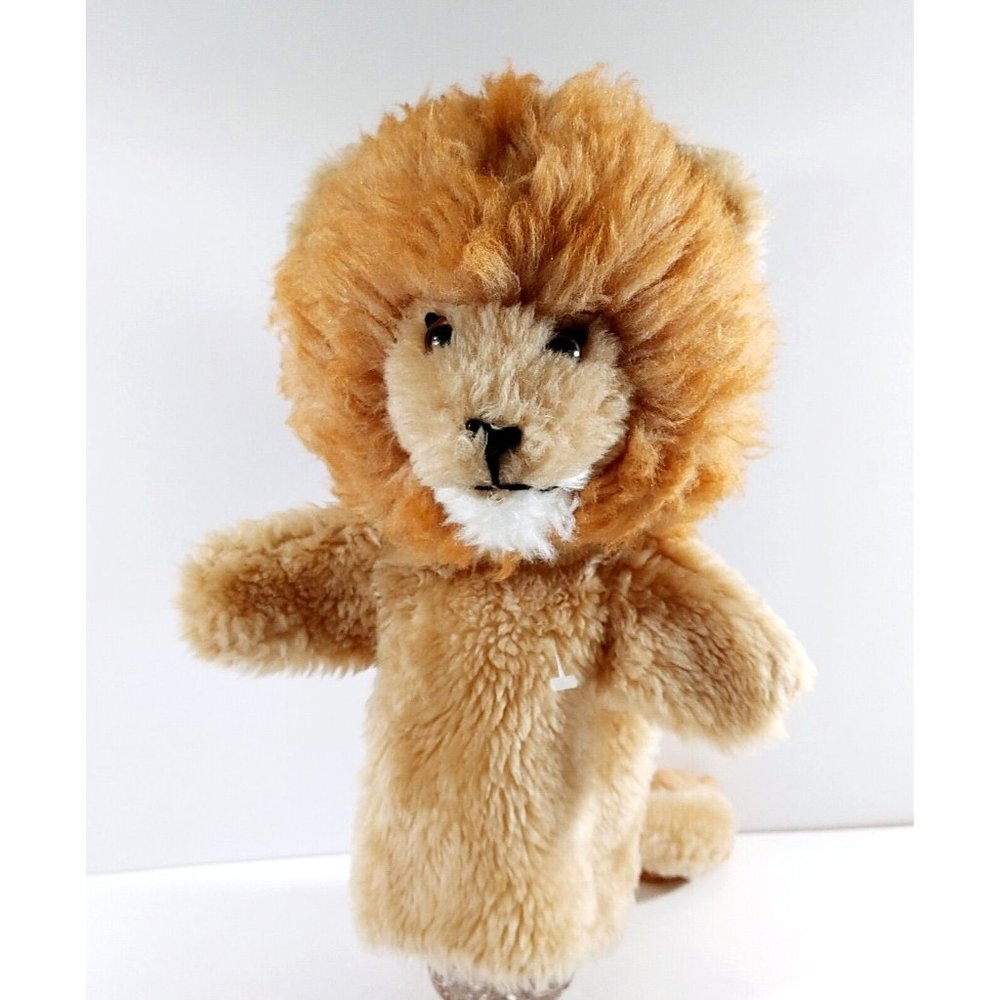Mighty Star Vintage Lion  Puppet Plush 14" Stuffed Animal Hand Puppet
